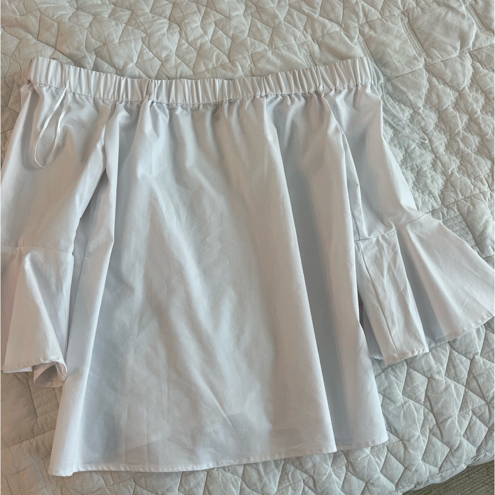 Off shoulder white blouse